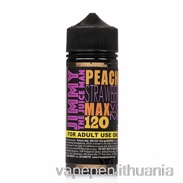 Persikų Braškės - Jimmy The Juiceman - 120 Ml 0mg Vape Skysčio